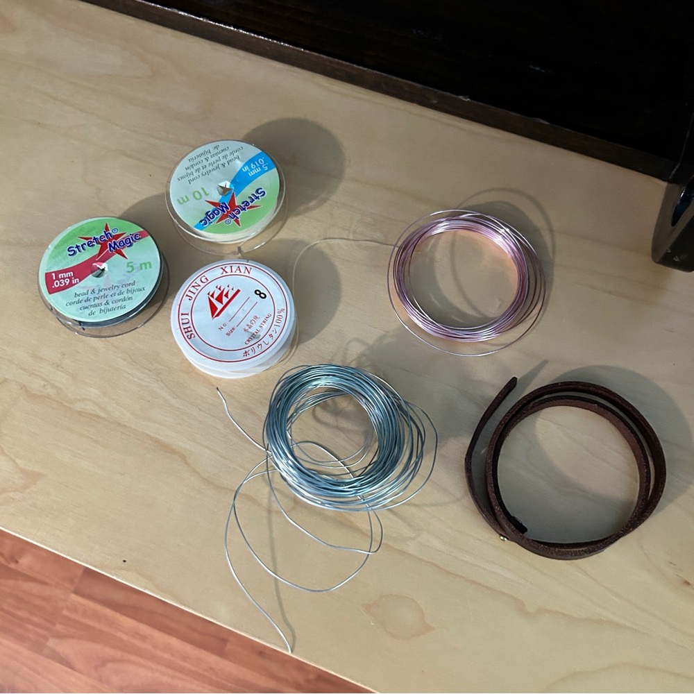 jewelry wires and strings 
most are gently/barely used
for jewelry and such